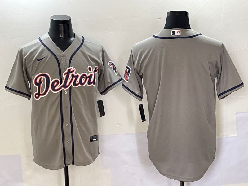 Men Detroit Tigers Blank Grey Game Nike 2025 MLB Jersey style 504->houston astros->MLB Jersey